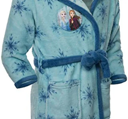 Brandsseller - Accappatoio con cappuccio per bambini – con motivi in stile Frozen 2 Azzurr...