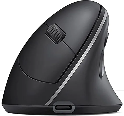 Seenda, mouse ergonomico senza fili, ricaricabile, multi-Device verticale (BT3.0/5.0/2.4GH...