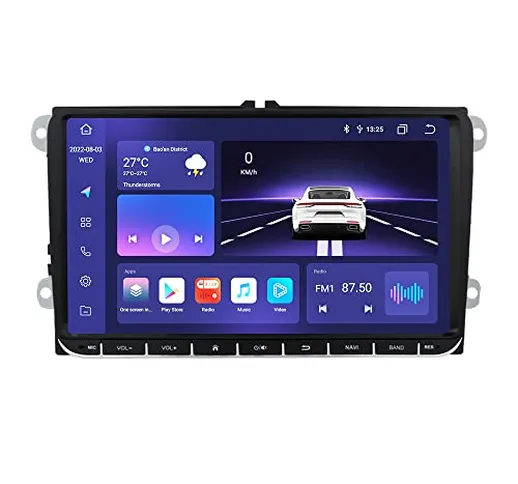Android 12 Car Radio 9 Pollice Touchscreen 8-Core Per VW Golf 5/6 T5 Touran Polo Sharan Pa...
