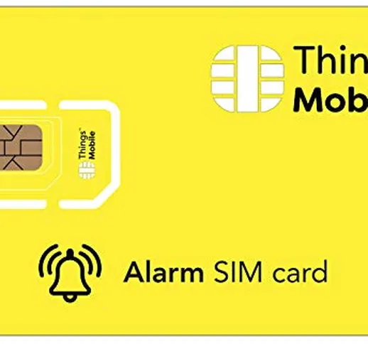 SIM Card per ALLARME e ANTIFURTO - Things Mobile - con copertura globale e rete multi-oper...