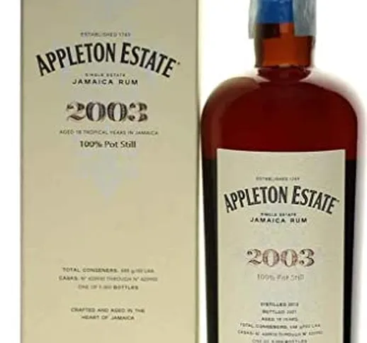 Rum Appleton Estate Limited Edition Collection 2003 70 cl 63°100% Pot Still Aged 18 tropic...