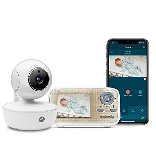 Motorola MBP669CONNECT Video Baby Monitor con unità portatile da 2,8 cm e App Wi-Fi Hubble...