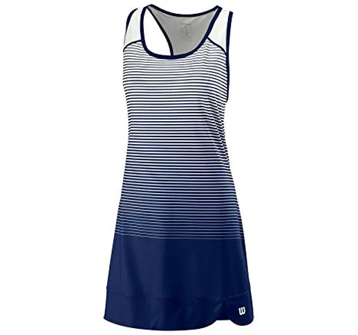 Wilson W Team Match Dress, Vestito Donna, profondità Blu/Bianco, L