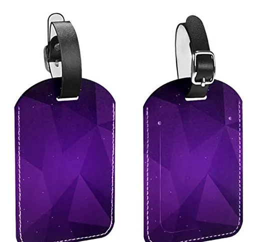 AITAI - Etichette per bagagli con motivo geometrico viola da sogno per valigie, confezione...