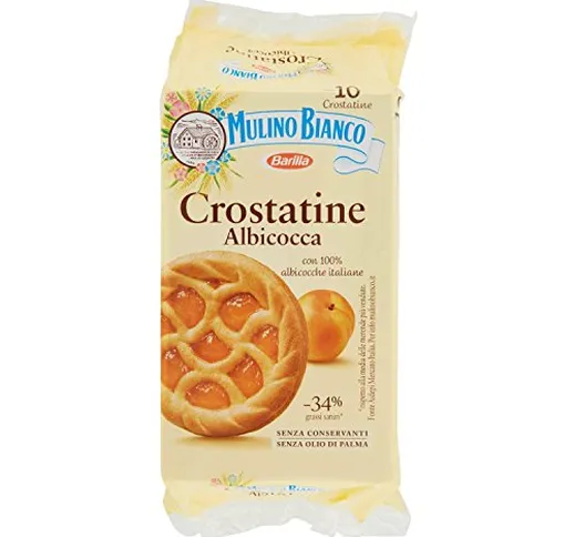 Mulino Bianco Crostatine con Confettura di Albicocca - Colazione e Snack Dolce per Merenda...
