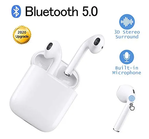 Jintaihua Cuffie Bluetooth, Auricolare Bluetooth 5.0 Auricolari Wireless in Ear con Custod...