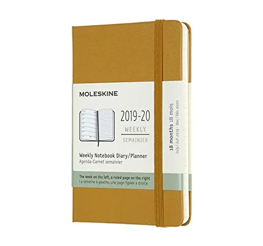 (modello precedente) - Moleskine Agenda 18 Mesi Settimanale anno 2019/2020 con Copertina R...