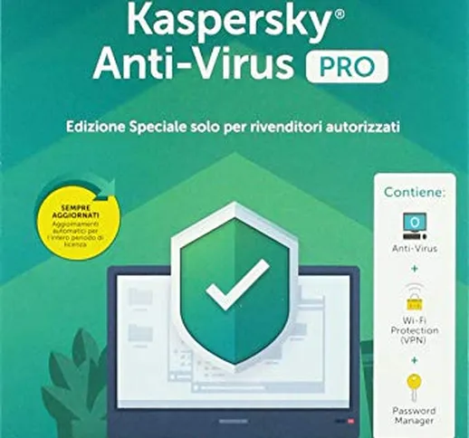 Kaspersky - Anti Virus 2020 3 Utenti Pro