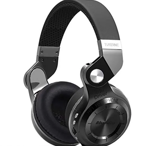 Bluedio Cuffie Bluetooth senza fili, pieghevoli, con slot per schede Micro SD, radio FM, s...