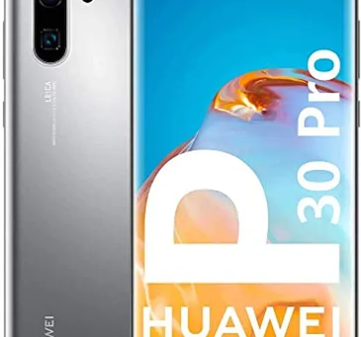 Huawei P30 Pro New Edition - Smartphone 256 GB, 8 GB RAM, Dual Sim, Argento (Silver Frost)