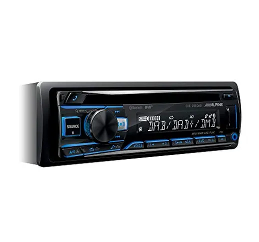 Alpine - CDE-205DAB Autoradio Bluetooth (Dab, CD, USB, AUX in), Nero