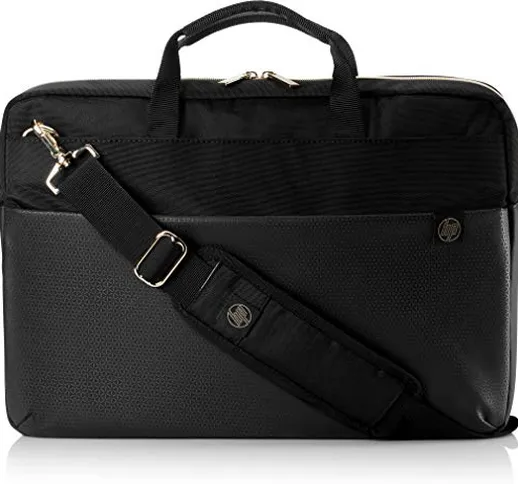 HP Duotone Borsa per Notebook fino a 15.6", Nero/Oro