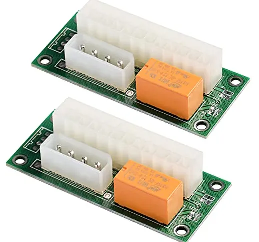 MZHOU Dual Power Adapter 24 Pin Riser Card per Bitcoin Mining Powered Adapter Card (ATX 24...