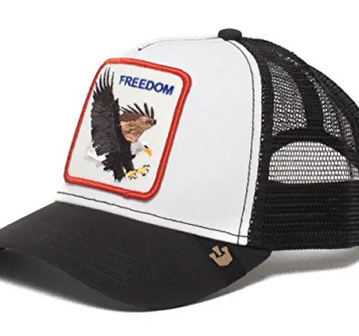 Goorin Bros. Freedom Eagle Adler White Black A-Frame Adjustable Trucker cap - One-Size