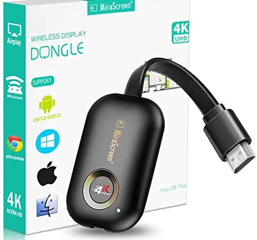 WiFi Display Dongle, 4K HDMI TV Wireless Display Receiver, Supporto Miracast Airplay DLNA...