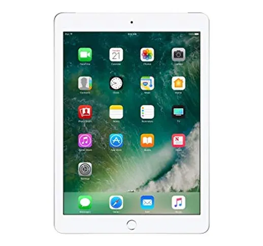Apple iPad 9.7 (5th Gen) 128GB Wi-Fi + Cellular - Argento - Sbloccato (Ricondizionato)