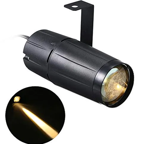 Lixada 3W LED Pinspot Luce, Unico Fascio di Luce Luci Discoteca, Apparecchio di Illuminazi...