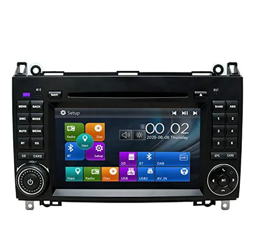 SWTNVIN Autoradio Stereo Headunit Fits for Mercedes Benz A-W169 B-W245 V-W639 Viano Vito S...