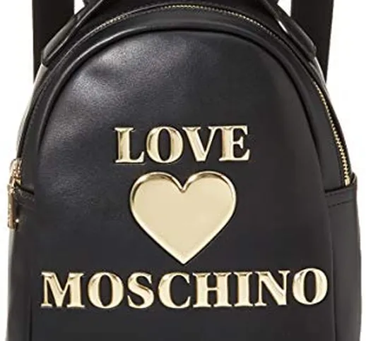 Love Moschino finta pelle, Borsa da Donna, Nero, Normale