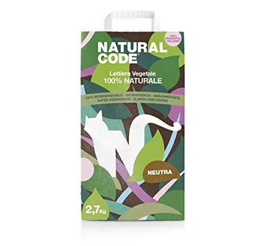 Natural Code Lettiera 100% Naturale in Fibra Vegetale 2,79 kg