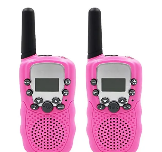 Cooja Batteria Walkie Talkie Bambini, 2 Pezzi Radio Ricetrasmittenti Portatili Wolki Toki...