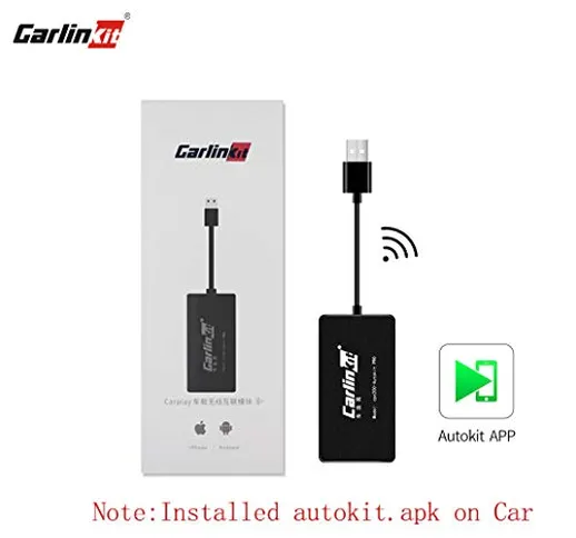 Carlinkit Wireless USB Carplay Dongle per Android Car Navigation/Multimedia Player, aggiun...