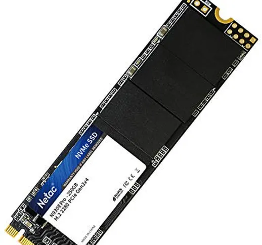 Netac NVMe SSD 250 GB Interno per Gaming ad Alte Prestazioni, 250 GB Gen3 x 4 PCIe, M.2 22...