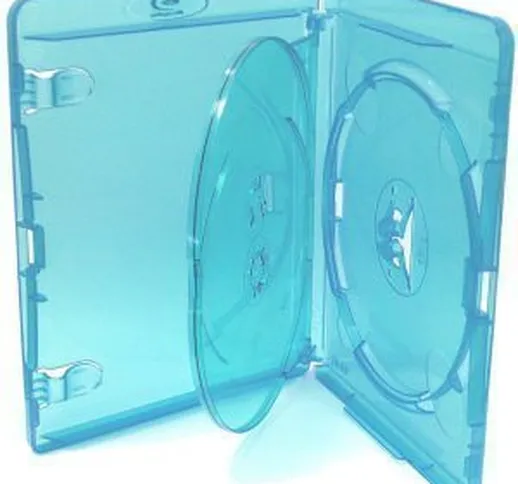 5 x custodia blu per Blu-Ray DVD Triple casi 3 dischi