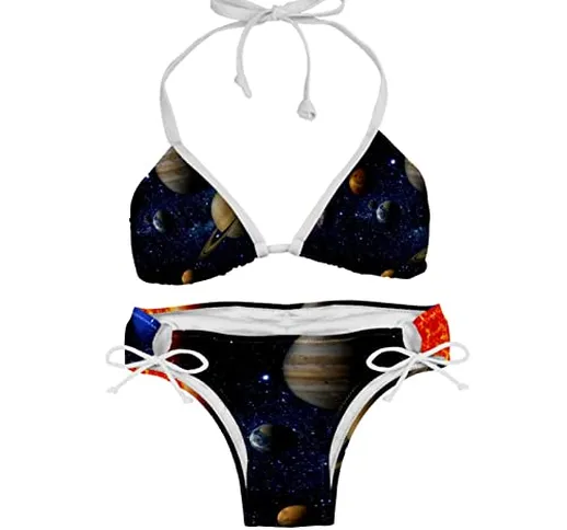 Sistema solare Galassia Donne Bikini Costume Da Bagno Bikini Imposta, Multicolore, taglia...