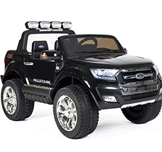 Babycar Auto per Bambini Ford Ranger Wildtrak Luxury (Nero) New 24 Volt 4X4 LCD con Teleco...
