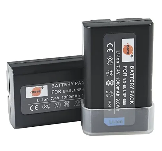 DSTE 2-Pacco Ricambio Batteria Compatibile per Nikon EN-EL1 Cooipix 4300 4500 4800 5400 57...