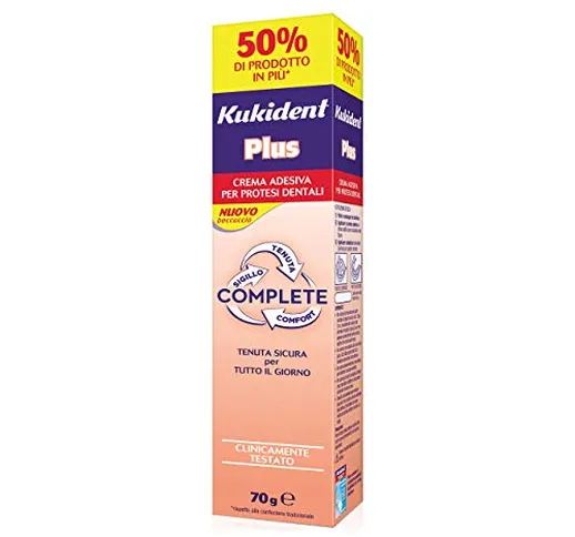 Kukident Complete Crema Adesiva per Dentiera Plus Original - 70 gr