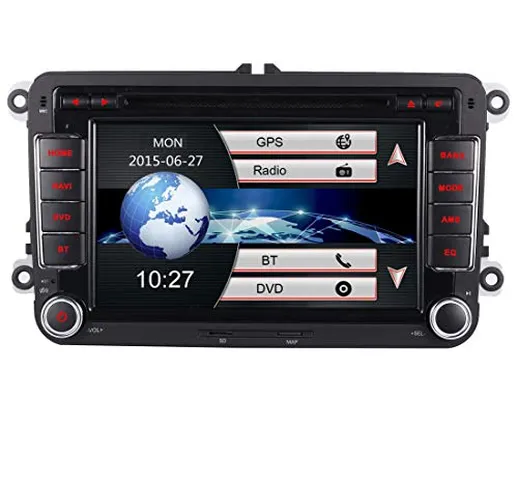 Autoradio 7 Pollici Stereo 2 Din Auto Radio Compatibile con Volkswagen VW Golf MK5 Polo Sk...