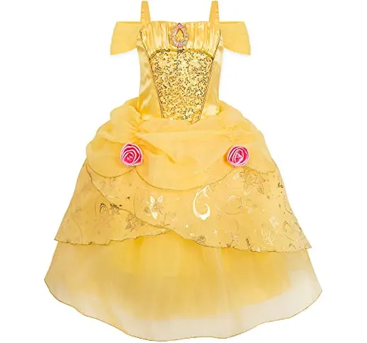 Disney Store costume ufficiale per bambini Belle, La Bella e La Bestia, 1 pz, vestito da f...