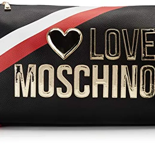 Love Moschino Jc4287pp0a, Borsa Bowling Donna, Multicolore (BLACK RED), 18x27x42 cm (W x H...