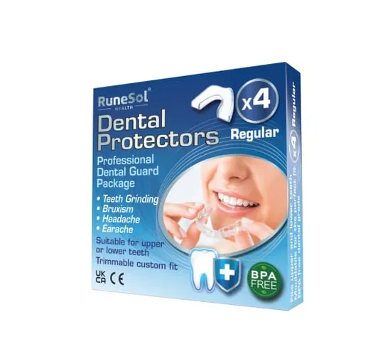 Runesol Bite dentale notturno della bocca per i denti Rettifica x 4 M| 4pks PanEU (4pk reg...