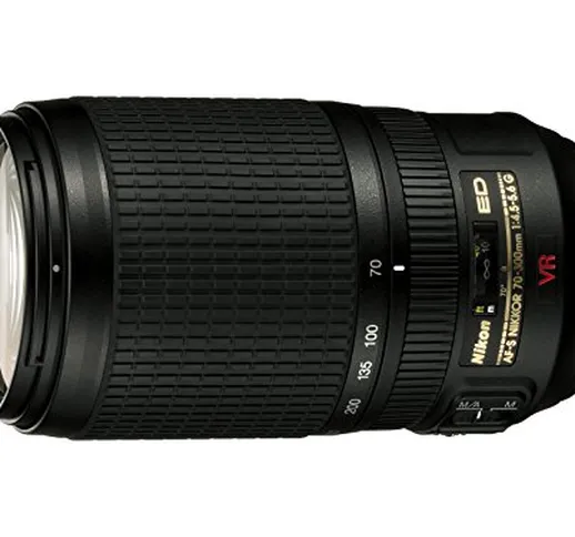 Nikon AF-S VR Nikkor Teleobiettivo Zoom 70-300 mm f/4.5-5.6G, Nero [Versione EU]