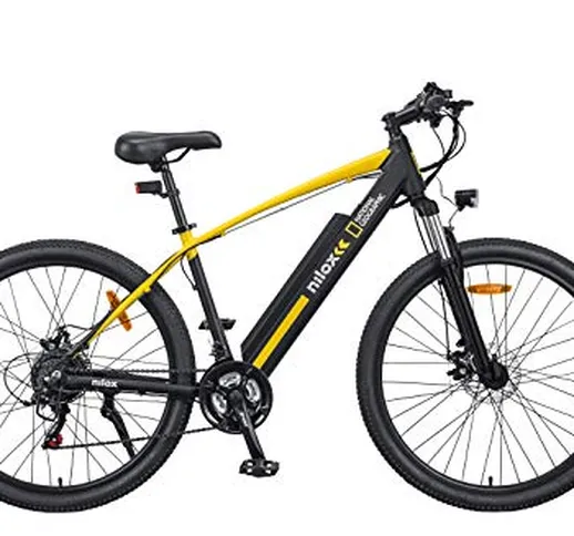 Nilox, E-Bike X6 National Geographic, Bici Elettrica a Pedalata Assistita, Motore Brushles...