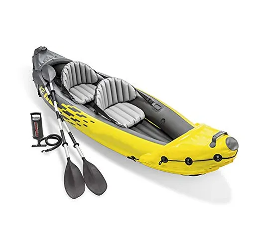 YZT QUEEN Kayak, Kayak Gonfiabile per 2 Persone con Paddle in Alluminio E Pompa Ad Aria Ad...