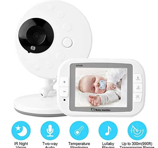 Baby Monitor 3.5 '' TFT Wireless Video digitale Baby Monitor Telecamera di sicurezza domes...