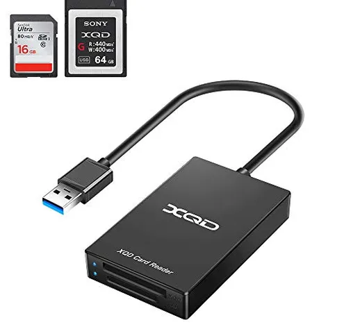 USB 3.0 Lettore di Schede XQD/SD Lettore di Schede di Memoria Serie M e G Adattatore Sched...