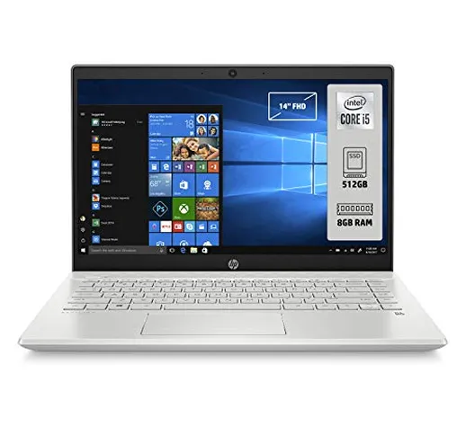 HP-PC Pavilion 14-ce3034nl Notebook, Intel Core i5-1035G1, RAM 8 GB, SSD 512 GB, Grafica U...