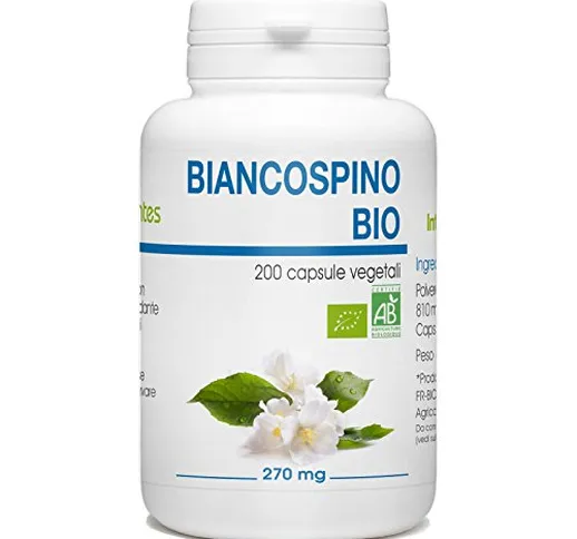 Biancospino Bio - Crataegus monogyna - 270mg - 200 capsule vegetali