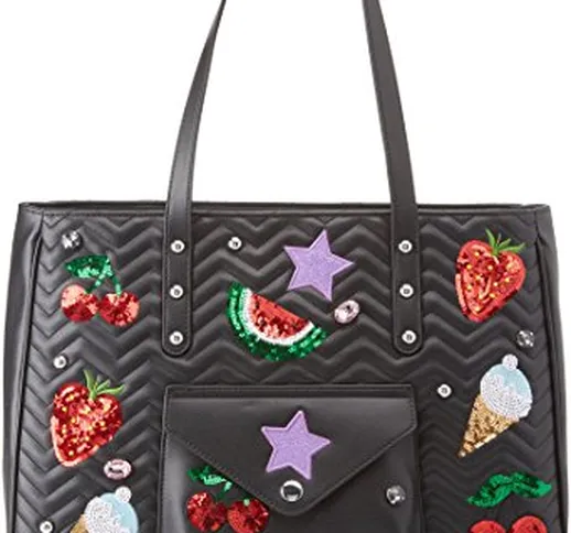 BRACCIALINI TUA Tua by Stickers, Borsa Tote Donna, Nero, 37x27.5x13 cm (W x H x L)