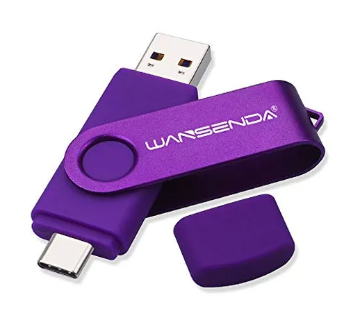 WANSENDA - Chiavetta USB USB 3.0 da 128 GB, tipo C, USB 3.0, per dispositivi Android di ti...