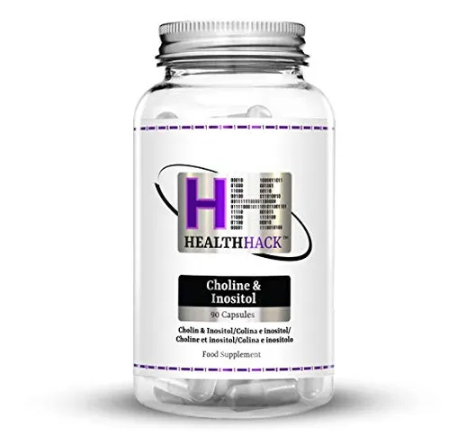 Health Hack Choline and Inositol, colina e inositolo, 90 capsule