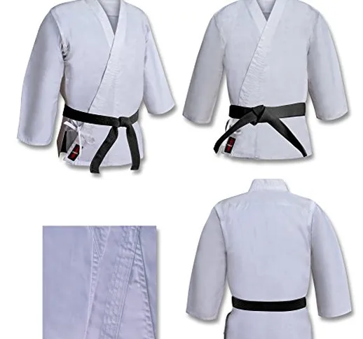 Abito da Karate Pesante da torneo, Peso 453,6 Gram 100% Tela di Cotone Spazzolato Material...