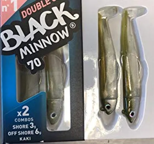 Black Minnow 70 Combos (Doble Combo - Shore - Offshore - 3g - 6g - Kaki)