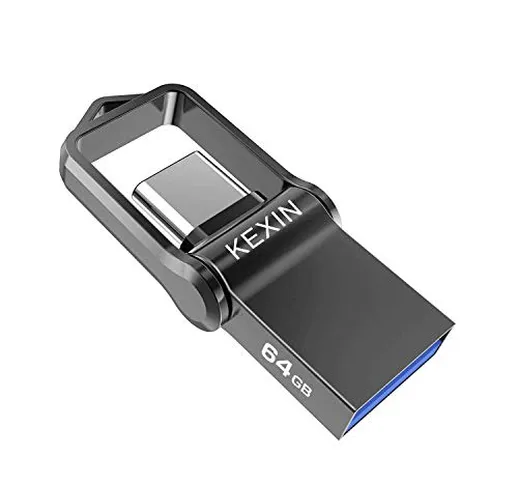 KEXIN Chiavetta USB C 64GB 3.0 OTG Chiavette Memoria USB Tipo C Pendrive Impermeabile Unit...