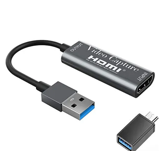 Schede di acquisizione video 4 K, HDMI scheda di acquisizione video USB 3.0 HD 1080p, per...